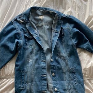distressed denim jacket